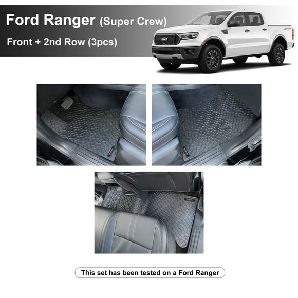 For 1998-2011 Ford Ranger Kagu Carbon Pattern Black All Weather Floor Mat